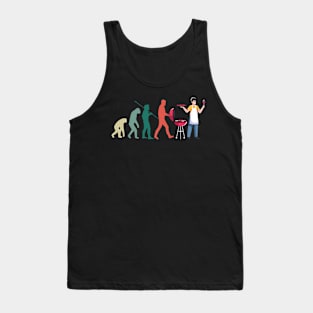 Vintage Retro bbq barbeque evolution Tank Top